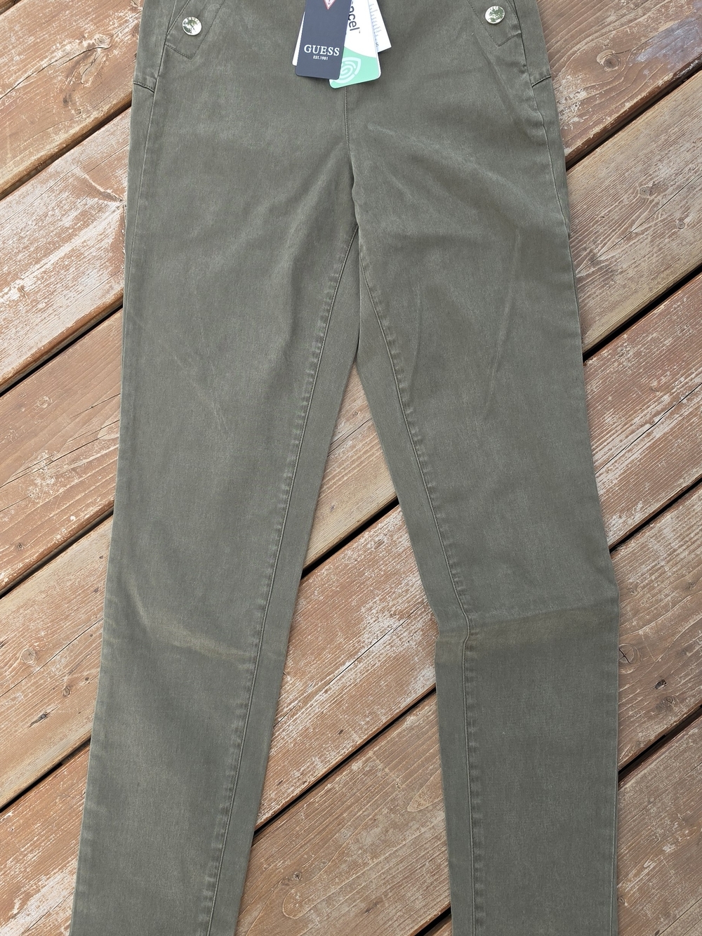 Guess Olive Green Skinny Jeans Size 27